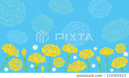 Carnation background frame inspired by Father's Day, simple hand-drawn illustration Carnation background frame inspired by Father's Day, simple hand-drawn illustration 114504523
