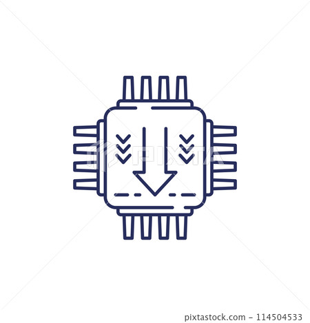 firmware update line icon with chipset firmware update line icon with chipset 114504533