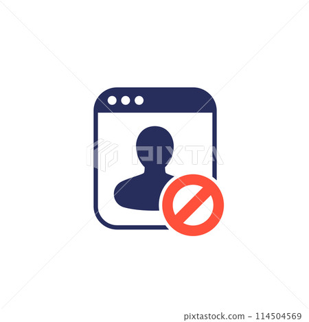 blocked user icon on white 114504569