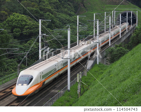 台灣高鐵700T型凱坎在高鐵觀景橋 台灣高鐵700T型凱坎在高鐵觀景橋 114504743