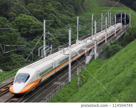 Taiwan High Speed Rail 700T Kuaiguan at the High Speed Rail Scenic Bridge 114504745