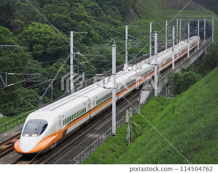 Taiwan High Speed Rail 700T Kuaiguan at the High Speed Rail Scenic Bridge 114504762