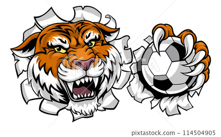 Tiger Soccer Football Animal Sports Team Mascot 114504905
