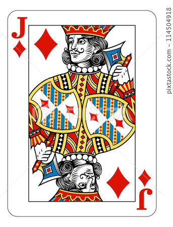 Jack of Diamonds Design from Deck of Playing Cards 114504918