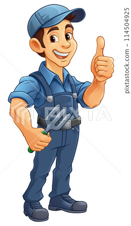 Gardener Cartoon Garden Tool Man Farmer Mascot Gardener Cartoon Garden Tool Man Farmer Mascot 114504925