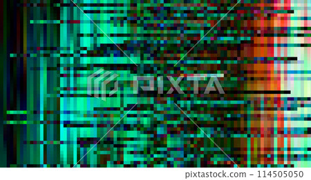 Trendy glitch pattern on dark background. Modern style vector. Abstract geometric elements Trendy glitch pattern on dark background. Modern style vector. Abstract geometric elements 114505050