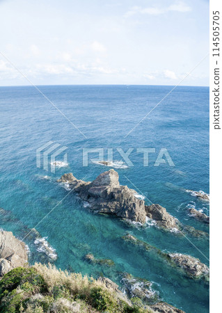 藍色的大海和水平線 114505705