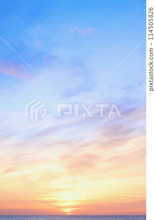 Mid-May Sunrise over the sea Hitachi City, Ibaraki Prefecture 114505826