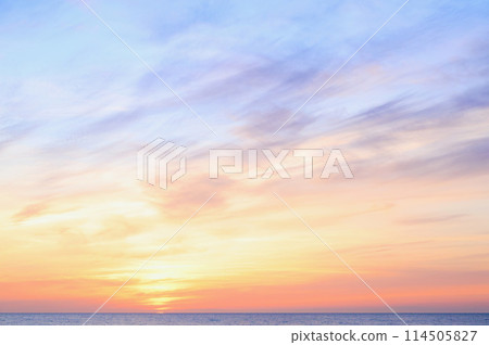 Mid-May Sunrise over the sea Hitachi City, Ibaraki Prefecture 114505827