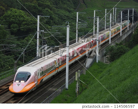 台灣高鐵700T型「卡納平的小動物」合作環繞列車會館於高鐵觀景橋 114506597
