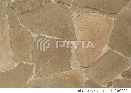 Stone solid mosaic floor street surface abstract pattern texture rough background wall old 114506891