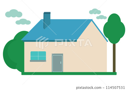 房屋和街道。房子的面積。向量圖 114507531