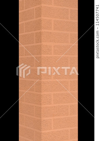 Brick brown column angle architecture abstract pattern detail element object on black background isolated Brick brown column angle architecture abstract pattern detail element object on black background isolated 114507741
