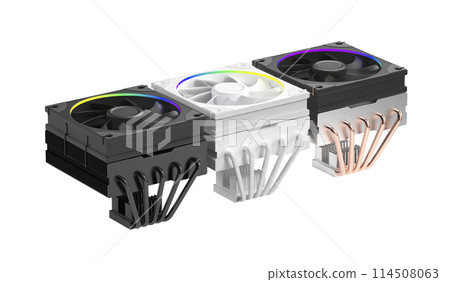 Low-profile cpu air coolers with different colors 114508063