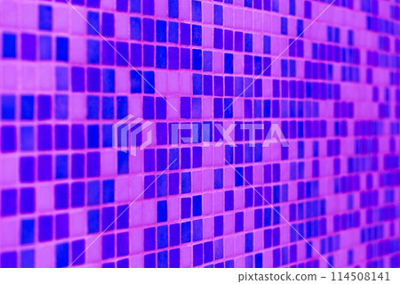 Ceramic Pink Blue Purple Mosaic Tile Square Wall Texture Background Bathroom Toilet Floor 114508141