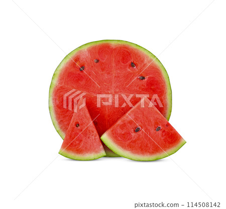 some of refreshing watermelon on white background 114508142