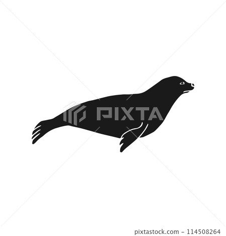 Vector hand drawn doodle sketch seal 114508264