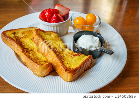 Breakfast at French toast Breakfast at French toast 114508689