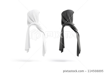 Blank black and white female shayla mockup, profile view Blank black and white female shayla mockup, profile view 114508895