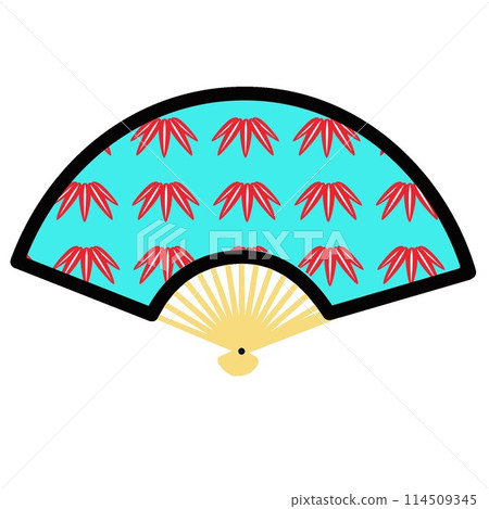 竹葉扇子插畫 114509345