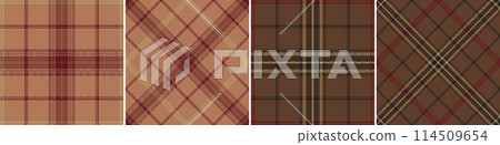 Check plaid seamless pattern set background. Check plaid seamless pattern set background. 114509654
