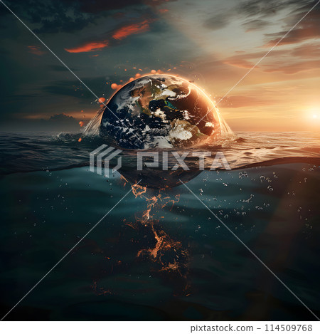 global boiling and climate change crisis earth  114509768