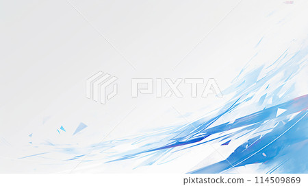 Blue geometric abstract wave background image AI generated image 114509869