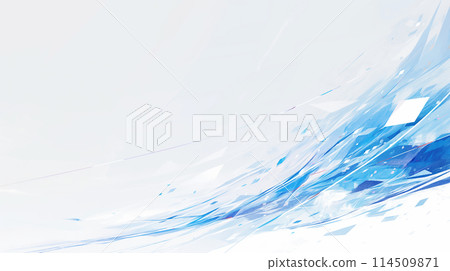 Blue geometric abstract wave background image AI generated image Blue geometric abstract wave background image AI generated image 114509871