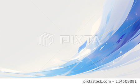 Blue geometric abstract wave background image AI generated image 114509891