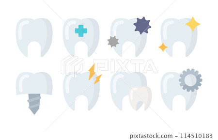 Tooth icon set 114510183