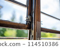 Retro train window 114510386