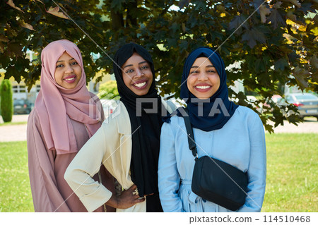 Sisterhood Snapshot: Middle Eastern Muslim Women in Hijab Capturing Unity Sisterhood Snapshot: Middle Eastern Muslim Women in Hijab Capturing Unity 114510468