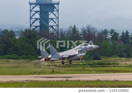 Fighter plane taking off Fighter plane taking off 114510992