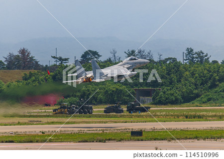 Fighter plane taking off Fighter plane taking off 114510996