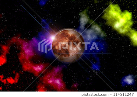 Colorful space and planet images Colorful space and planet images 114511247