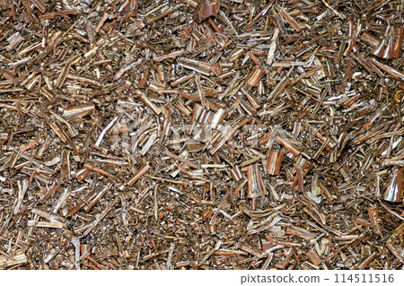 The pile of broken chip from turning machine The pile of broken chip from turning machine 114511516