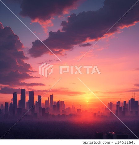 城市上空的日出 114511643