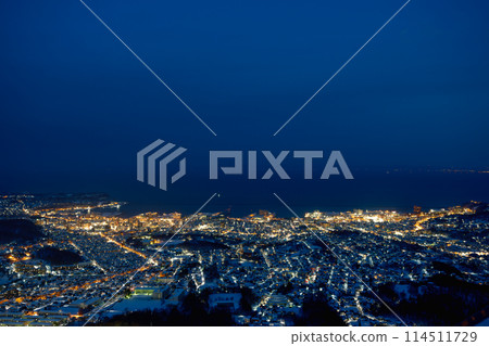 從天狗山看小樽的冬季夜景 從天狗山看小樽的冬季夜景 114511729