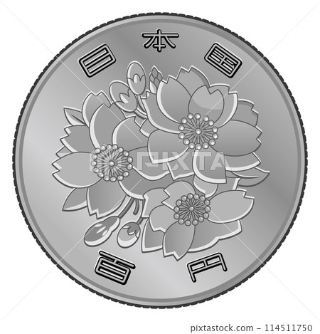 100 yen coin gradation 114511750