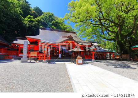 [Wakayama Prefecture] Kumano Nachi Taisha Shrine (reception hall) on a clear day 114511874