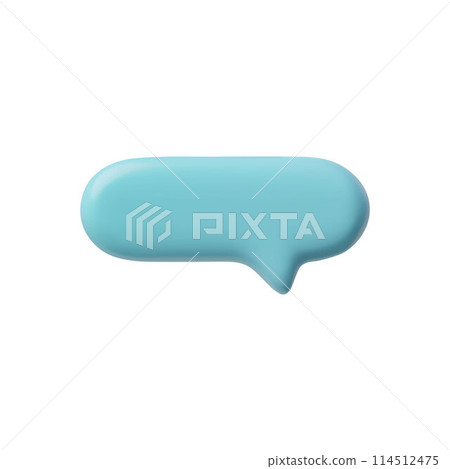 Social media dialog box vector 3D illustration icon on isolated background. 114512475