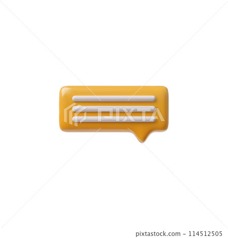 3D social media chat vector on isolated background. 114512505