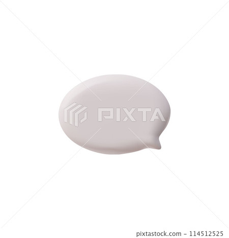 3D vector chat bubble for social media on isolated background. 114512525