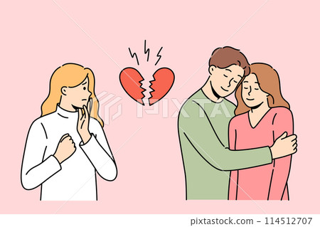 Love triangle between woman upset because of boyfriend who was accused of cheating 114512707