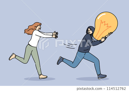 Man runs away with stolen idea and holds light bulb, to hide from woman accuses robber of plagiarism Man runs away with stolen idea and holds light bulb, to hide from woman accuses robber of plagiarism 114512762