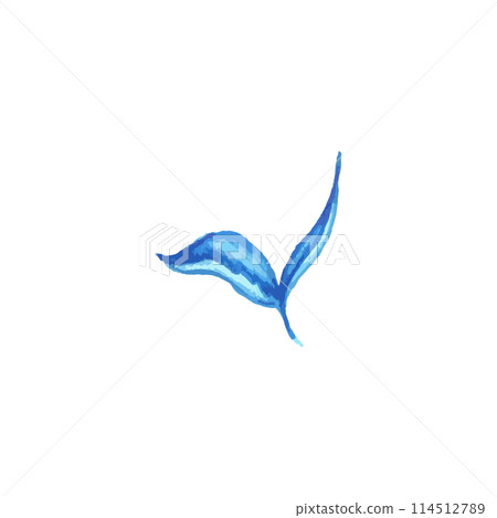 Blue watercolor leves for logo or wedding invitations 114512789