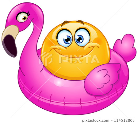 Emoticon in Inflatable Flamingo 114512803