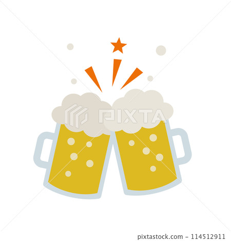 向量圖的敬酒啤酒 114512911