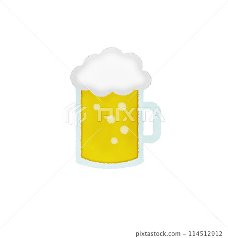 啤酒的手寫風格向量圖 114512912