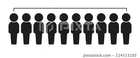 包含 10 個人形輪廓的圖示 - 10 人/團隊的圖片素材 包含 10 個人形輪廓的圖示 - 10 人/團隊的圖片素材 114513105